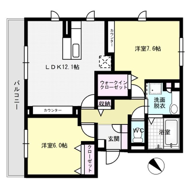 間取り ジョアセジュール博多南2号館 間取り図