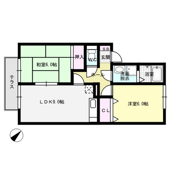 S・KハウスB棟 間取り