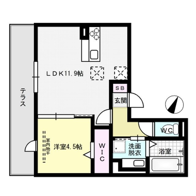 D-room博多駅南弐番館 102号室 間取り