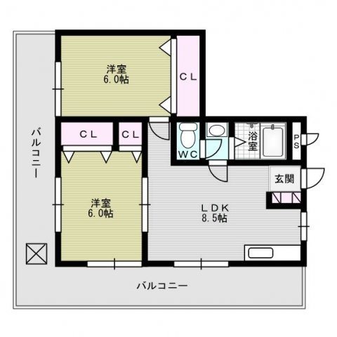 三愛室見駅前マンション  間取り