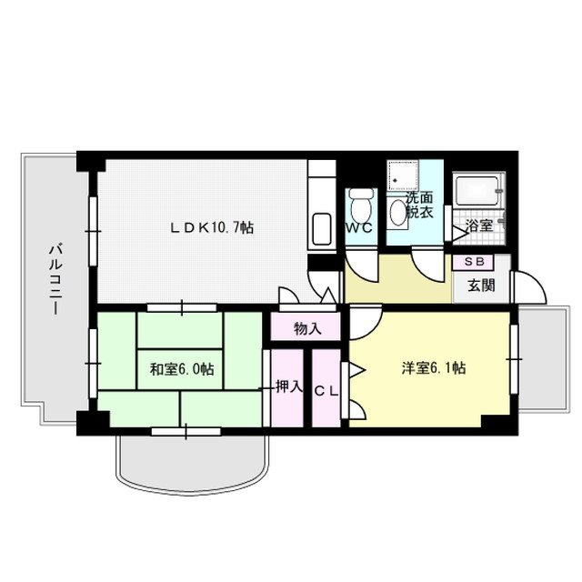 エクセル21 203号室 間取り