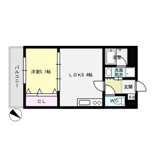 シャンクレール光町 202号室 間取り