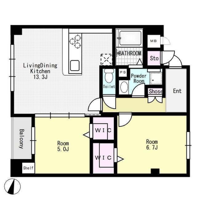 EREINA 101号室 間取り