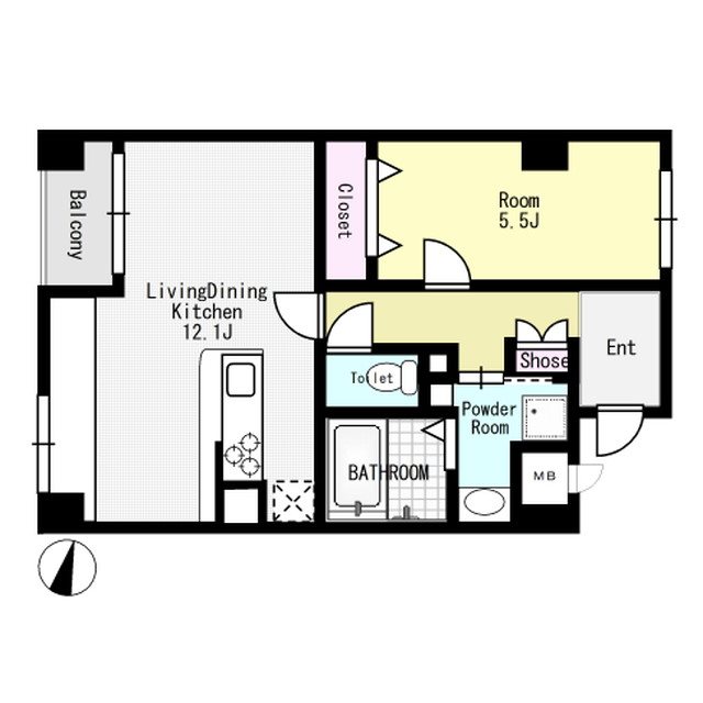 EREINA 202号室 間取り