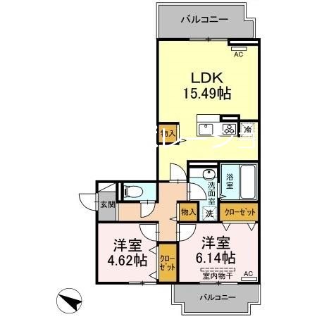 エルドラード上長尾 B棟 間取り