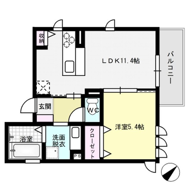 Next Life 101号室 間取り