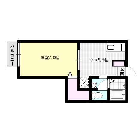 ステラコート 203号室 間取り