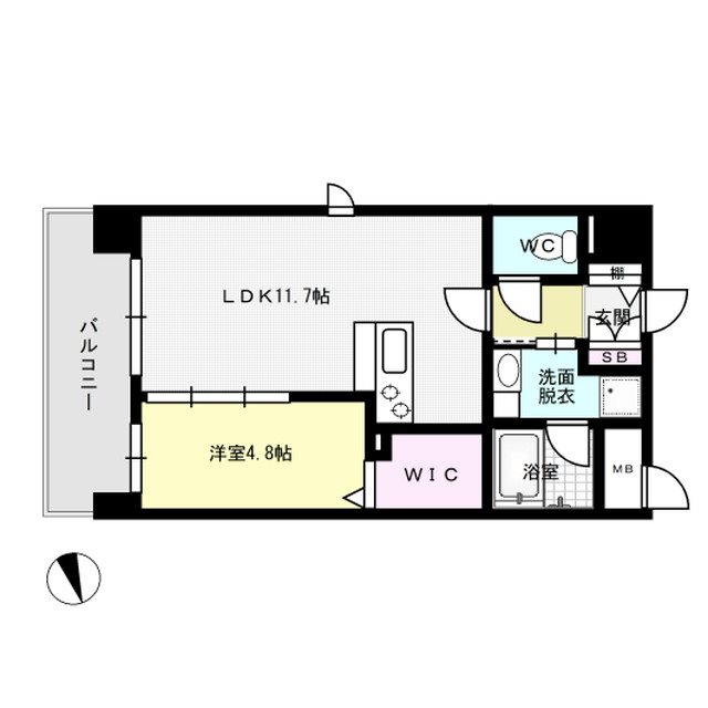 ATRIO FLATS 井尻 306号室 間取り