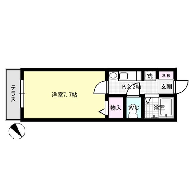 セリバテール太宰府 112号室 間取り