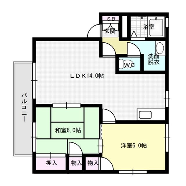 メイプルハイツ 203号室 間取り
