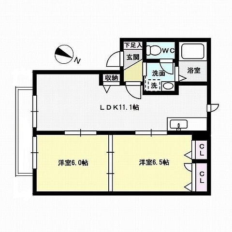 シャーメゾン吉塚 間取り