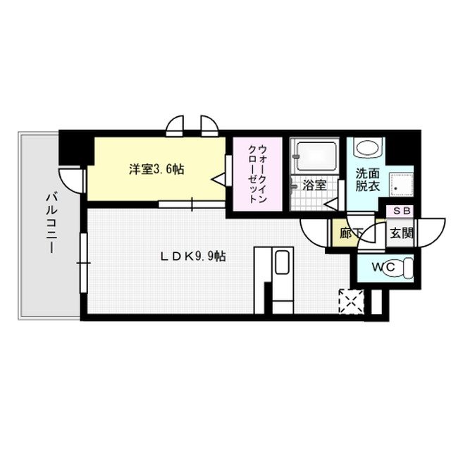 ELEVITA弥永 110号室 間取り