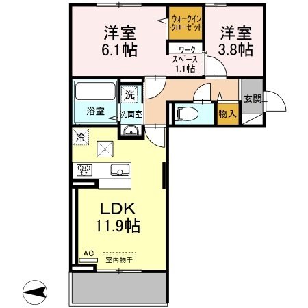 D-room藤崎 間取り