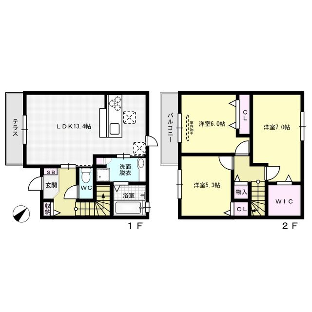 D-room野間 103号室 間取り