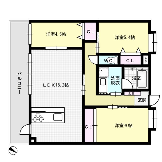 風河 103号室 間取り