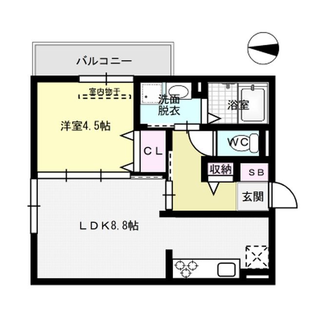 D-room中尾 壱番館 205号室 間取り