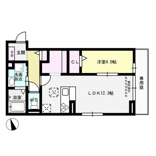 D-room和田Ⅱ 102号室 間取り