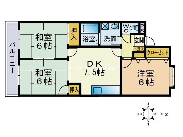 ベルメゾン城南通り 間取り
