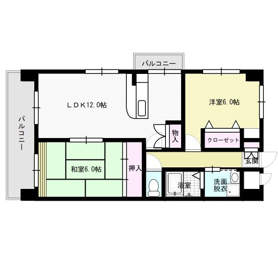 アプリコート春日 401号室 間取り