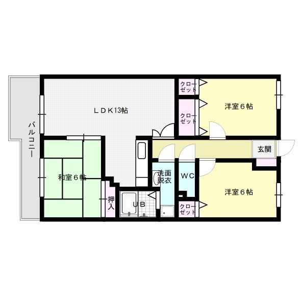 フレグランス春日 502号室 間取り