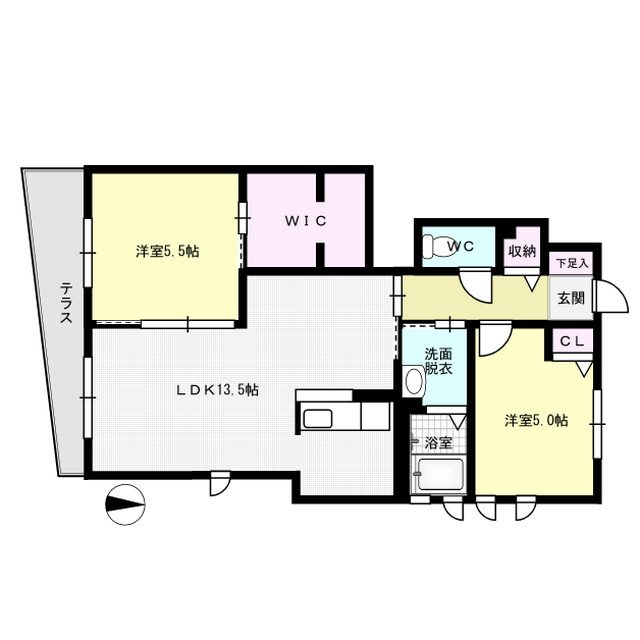 ピースリーTS 101号室 間取り