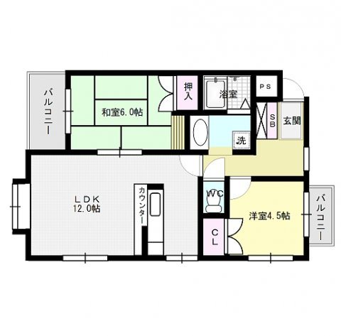 VEGA賀茂Ⅱ 間取り