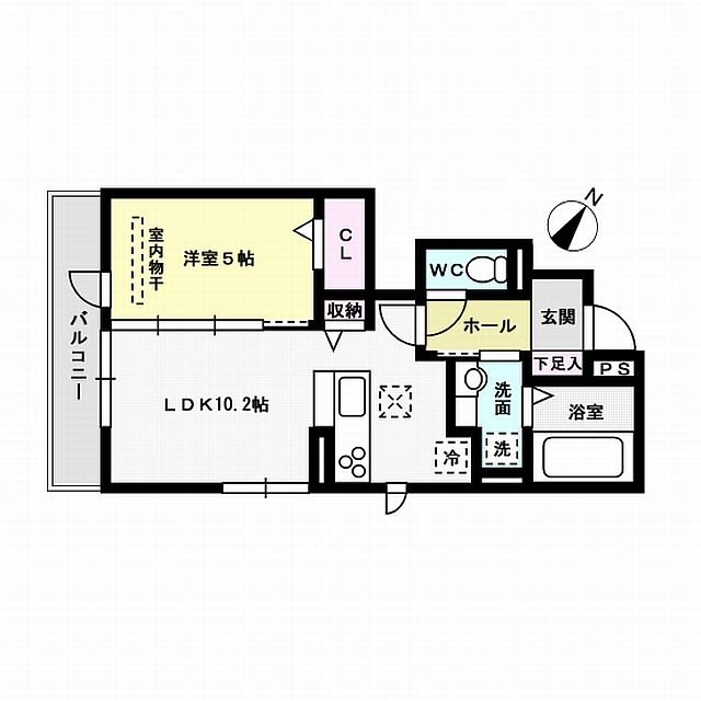 間取り プレジール下大利弐番館 間取り図