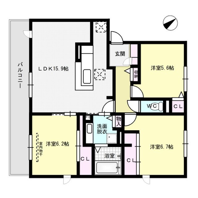D-room高宮駅前 201号室 間取り