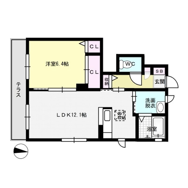 シェソワ弥生 101号室 間取り