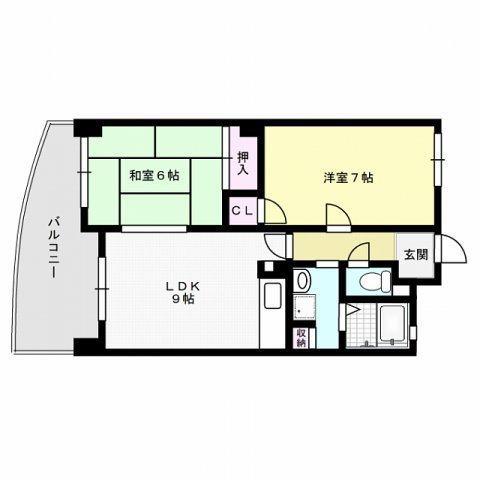 日宝サンセーヌ姪浜 間取り