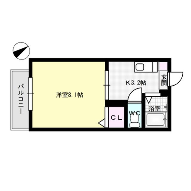 ルミエールⅠ 102号室 間取り