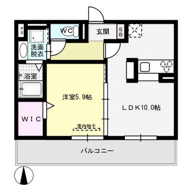 エミナール野間 305号室 間取り