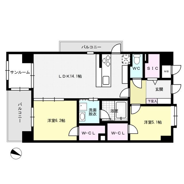 am・park 405号室 間取り