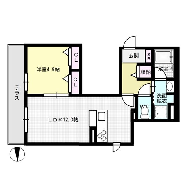 Sha Maison M. O下大利 102号室 間取り