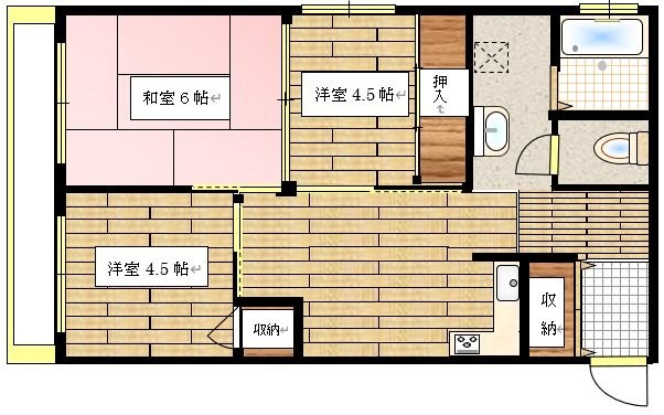 大産桜坂マンション   間取り