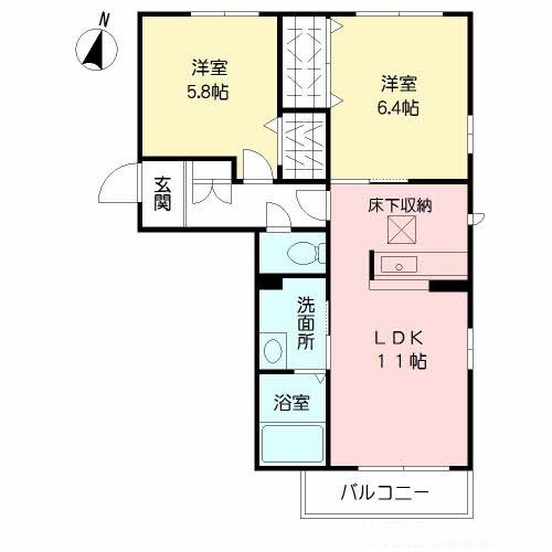 ディアコート・ヴィラ 103号室 間取り
