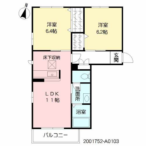 ディアコート・ヴィラ 103号室 間取り