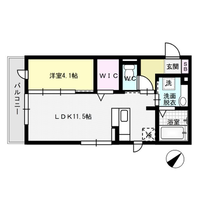 コンフォート光丘 103号室 間取り