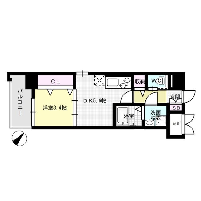 ギャラクシー南福岡駅前 303号室 間取り