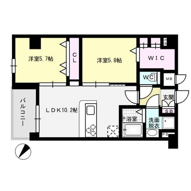ギャラクシー南福岡駅前 1006号室 間取り