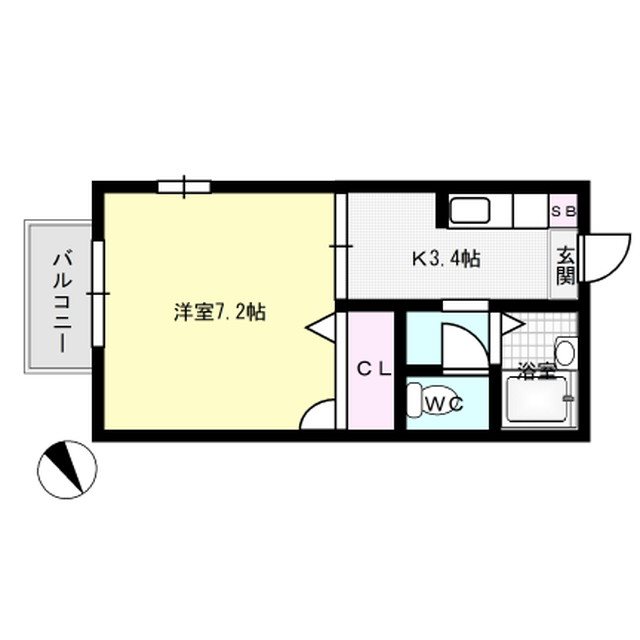 アグールシャルマン天野 202号室 間取り