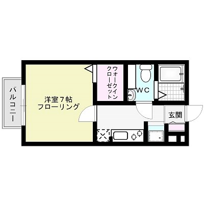 メゾンエスポアール 201号室 間取り