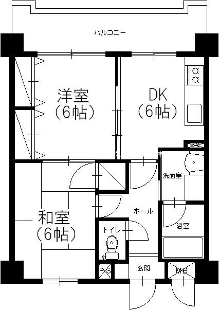 アミッドグリーン大濠弐番館 間取り