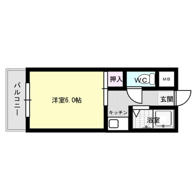ヴィラージュ精華短大前 202号室 間取り
