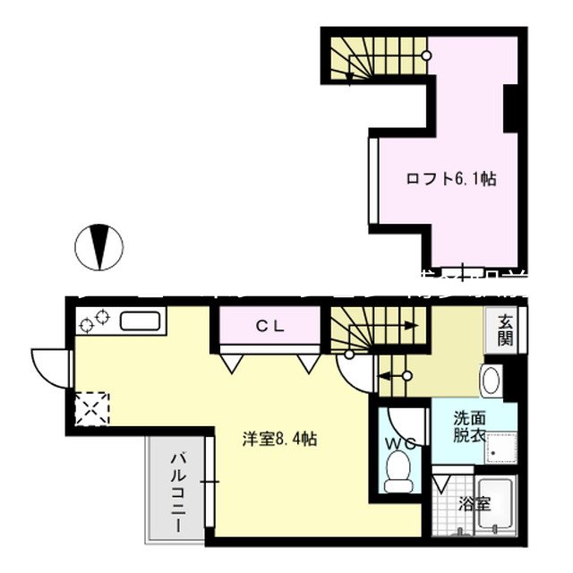 メゾンソレイユ那珂 間取り