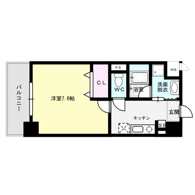 アンビシャス江﨑 405号室 間取り