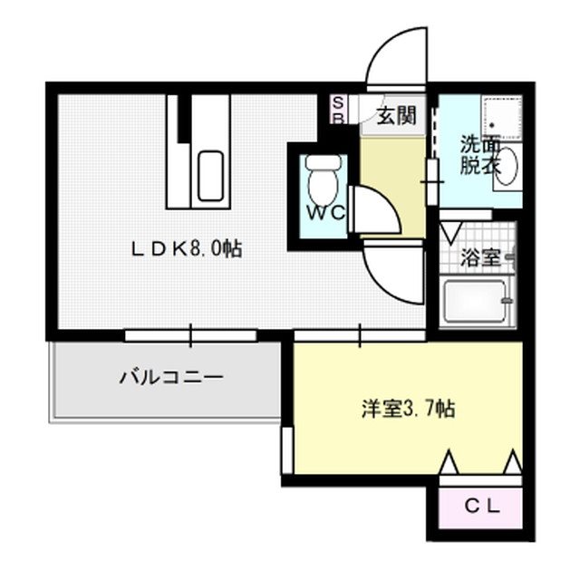 パティオ五十川Ⅰ 102号室 間取り