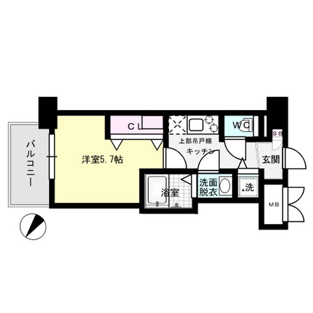 ギャラクシー南福岡駅前 609号室 間取り