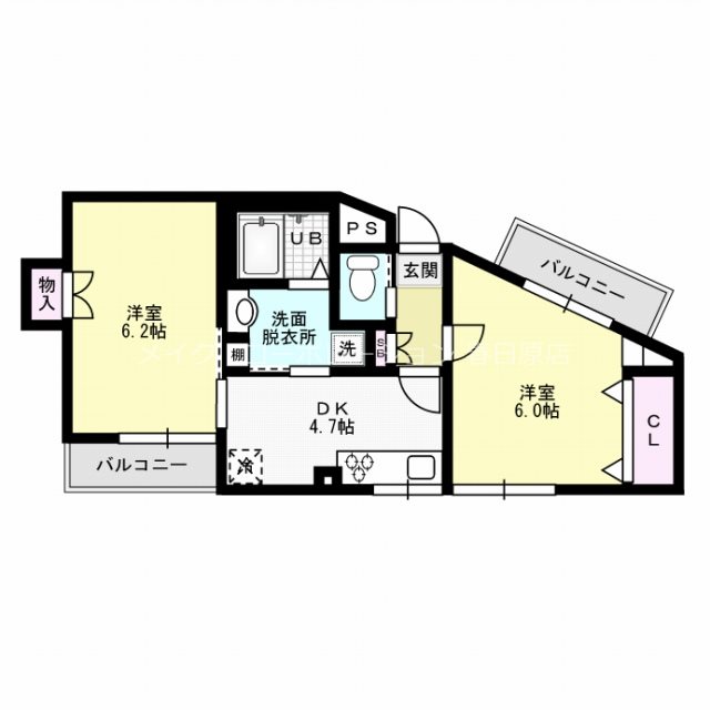 ニューウェステリア春日 302号室 間取り