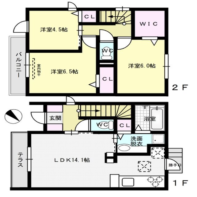 セルジェ竹下Y館 101号室 間取り